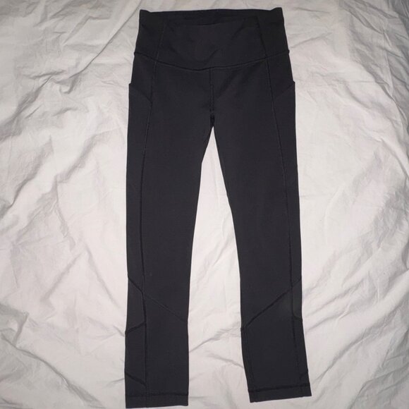 Lululemon Pace Rival Crop 22" Mid-Rise Black Luxtreme Running Leggings Size 2 - Picture 11 of 11